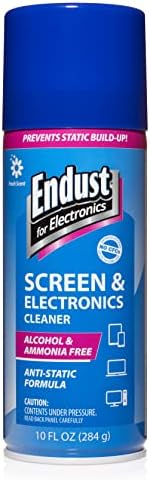 Endust for Electronics; Anti-Static Screen & Electronics Multi-Surface Cleaning Spray; Foaming, Streak & Residue Free; Ammonia & Alcohol Free, Oil & Wax Free; 10 oz. Aerosol (096010)
