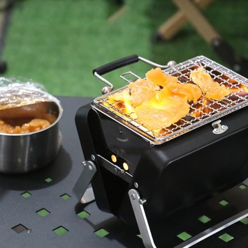 Barbecue compact en charbon de bois avec poêle de table de cuisson - 3