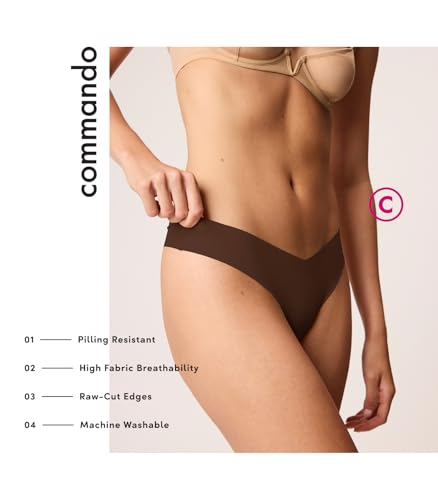 Image of commando Classic Thong | Invisible Everyday Thong | No-Show Underwear Loved by Celebrities & Stylists | Raw-Cut Microfiber