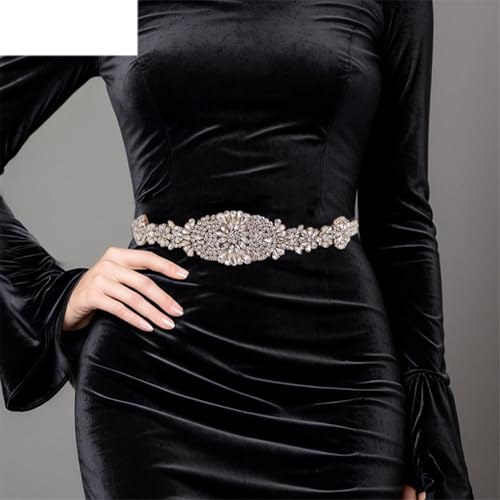 Wedding Gold Belt Banquet Dress Waist Decoration Bridesmaid Belt Rhinestones Applique Accessories3