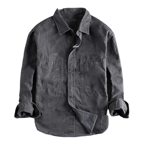 Camisa de trabajo para hombre de manga larga estilo casual versátil