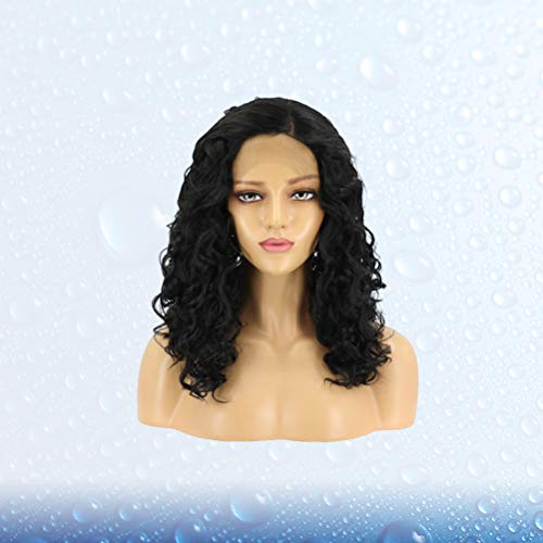 Lurrose Peruca de cabelo longo encaracolado exclusivo para metade- Acessórios para cabelo elegantes.