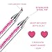Pink Rhinestone Picker Tool Set - 2 Pcs Dual-Head Wax Pens with 2 Wax Tips and 2 Pink Tweezers, Wax Pencil for Rhinestones, Crystal Diamond Pickup Tool for Nail Art, Gem and Crystal Application Kit