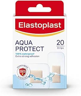 Elastoplast Aqua Protect Plasters (20 Pieces), 100% Waterproof, Waterproof Plasters Ideal for Washing, Showering, Bathing and Swimming Plasters Waterproof