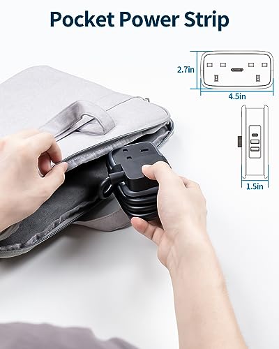 NTONPOWER Travel Extension Lead, Cruise Essentials Extension Lead with USB Slots - Image 2