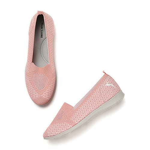 Image of Marc Loire Women's Athleisure Knitted Active Wear Slip-On Ballet Loafer Shoes for Daily Walking