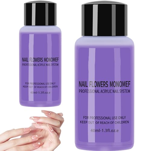 2 botellas monómero líquido acrílico de uñas 40 ml Professional Safe suave acrílico Monómero Líquido para clavos de clavos