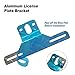FBJTDQ Trailer License Plate Bracket Frame- Aluminum Heavy-Duty Bracket Holder for Trucks, Trailers, RVs, Boats, 1 Pack Universal License Plates with Mounting Screws, Caps