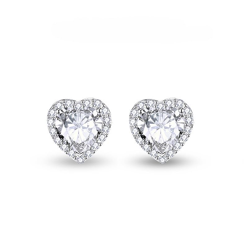 Orecchini Argento Donna, Quadrato Cubic Zirconia Orecchini Studs Per Le Donne Argento Orecchini Punto Luce Orecchini Anallergici Donna Orecchini Donna Argento Per Ragazze E Uomini