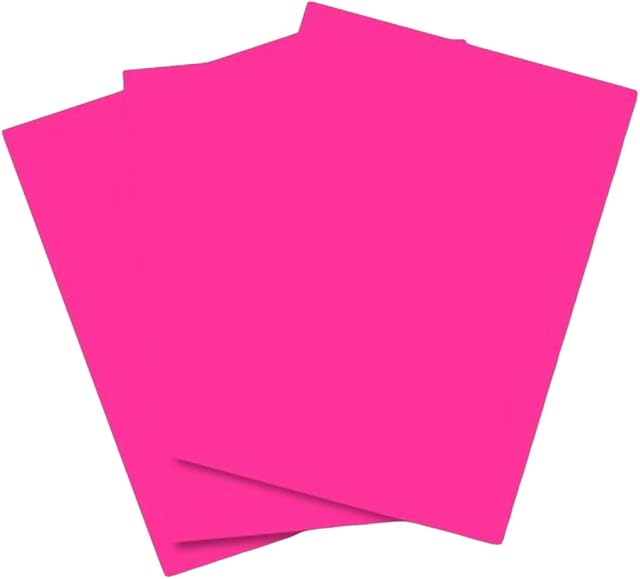 House of Card & Paper A4 80 GSM Coloured Paper - Bright Pink (Pack of 50 Sheets), HCP58