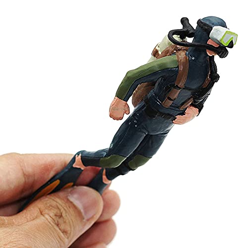 Hiawbon People Models Underwater Swimmers Action Figures Realistic Divers Figurines Plastic Speed Boat Model,Set Of 6 #TOP4