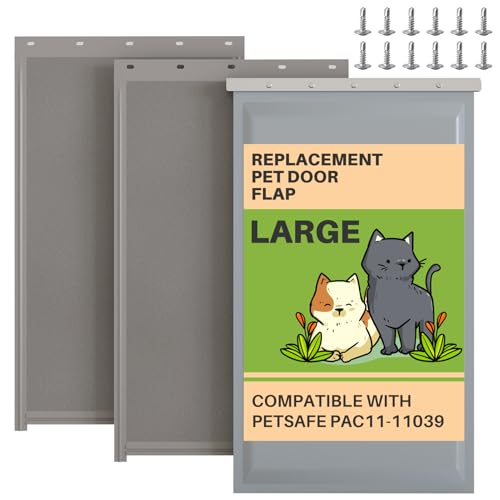 3-Flap Dog Door Insulated Replacement Flap with Hardware for Large PetSafe Dog Doors PAC11-11039 Dogs Door TPU Insulated Replacement Flaps with Hardware Protection from Extreme Heat & Cold