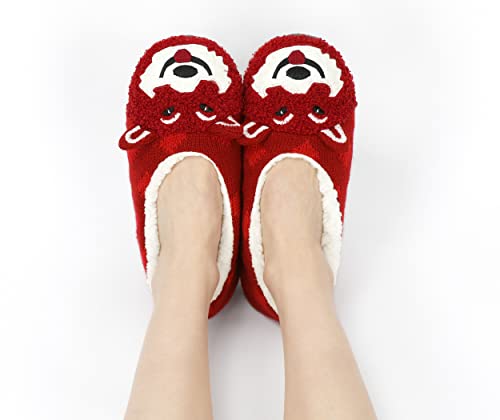 Image of DICUIRD Womens Animal Slipper Socks Non Slip Gripper House Slippers