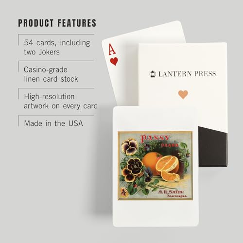 Lantern Press Pansy Brand Naipes Póker 52 Cartas miniatura 3