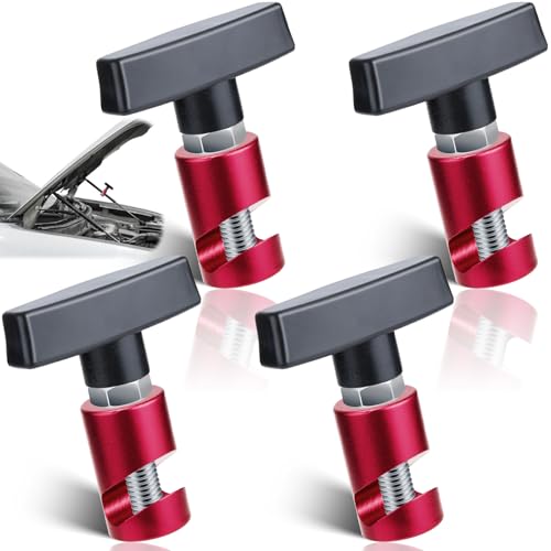 Image of ecocstm 4 PCS Car Hood Prop Struts Clamp, Hood Strut Clamp, Car Hood Holder