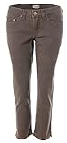  AJC Damen Jeans Capri Hose Stretch 5 Pocket 36 braun Dunkelbraun