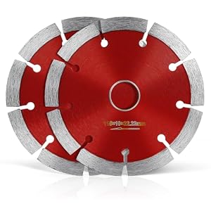 Flintronic 115mm Diamond Cutting Discs for Angle Grinder, 2PCS Superior Diamond Mortar Disc 115mm/4.5", Wet & Dry Cutting for Building Materials, Saw Blades for Mortar, Concrete, Stone, Bricks