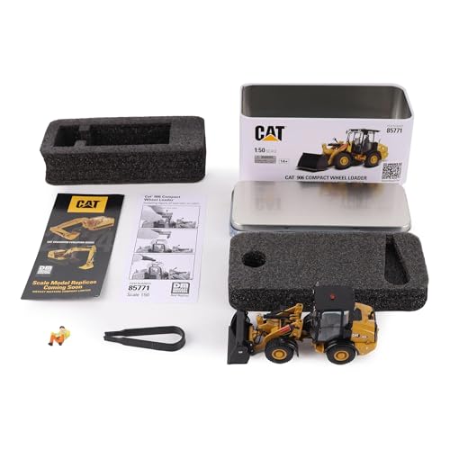 Diecast Masters 85771 - Cat 906 Compact Radlader, Maßstab 1:50,ab 14 Jahren, in Blechdose, für Sammler geeignet