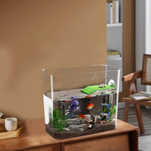 Aquarium pour poissons Betta transparent et compact de bureau - 3