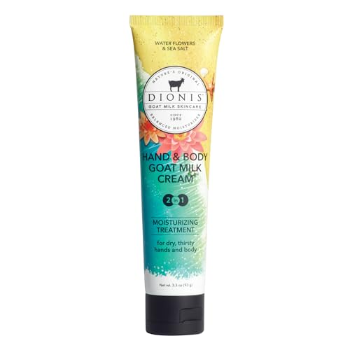 Dionis Goat Milk Hand & Body Cream Water Flowers & Sea Salt 3.3oz (Pack of 1)