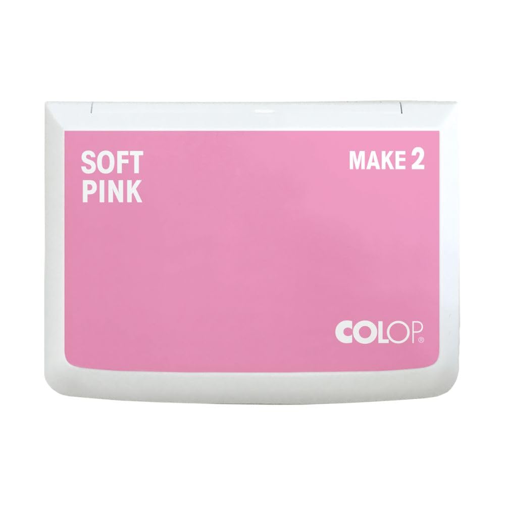 COLOP Make Series, Ink Stamp Pads, with Non-Toxic Premium Ink, Water-Based Acid-Free (Soft Pink, Make 2-2-3/4" x 4-1/4")
