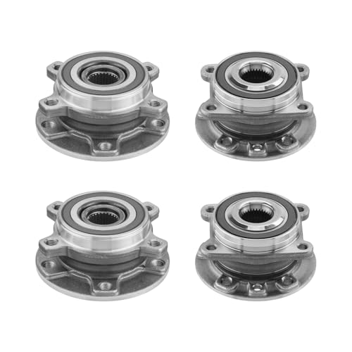 AutoShack Front & Rear Wheel Hub Bearing Assemblies with ABS Replacement for 2014-2023 Jeep Cherokee 4-PC