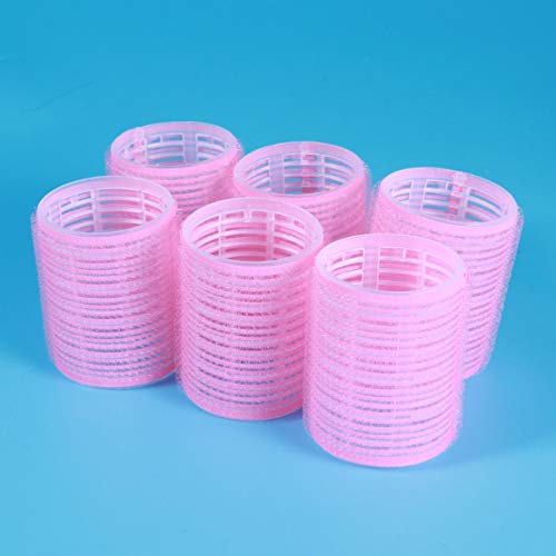 PIXNOR Conjunto de Rolos de Cabelo Auto-Aderentes 6 Pcs Rolos de Cabelo de Tamanho Médio Rolos de Vo