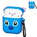 Logee Full Stitch Case for Apple Airpods 1&2,Cute Character Silicone 3D Funny Cartoon Airpod Cover,Soft Kawaii Fun Cool Design Skin Kits with Carabiner,Unique Cases for Girls Kids Teens Women Air Pods