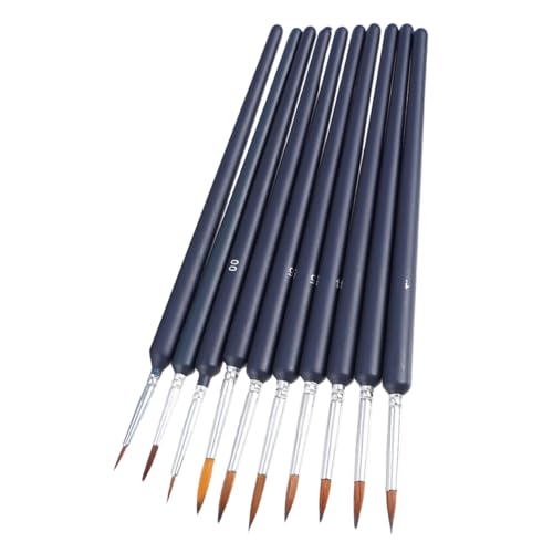 Set de 10 Pinceles Liners para Pintura al Óleo, Pinceles Pequeños Finos para Trabajo Detallado de Artista, Herramientas Multipropósito para Acuarela y Pintura Manualidades para Dibujo Preciso y Manicura