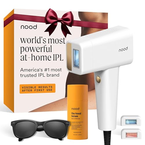 Nood-NEW-Flasher-Pro-Slow-Grow-Serum--IPL-Laser-Hair-Removal-Device-for-Women-Men-After-Shave-Serum-to-Slow-Hair-Regrowth-While-Reducing-Ingrown-Hair-Skin-Irritation--Gloss-White Nood™ NEW Flasher Pro + Slow-Grow Serum — IPL Laser Hair Removal Device for Women & Men + After Shave Serum to Slow Hair Regrowth While Reducing Ingrown Hair & Skin Irritation — Gloss White - Image 1