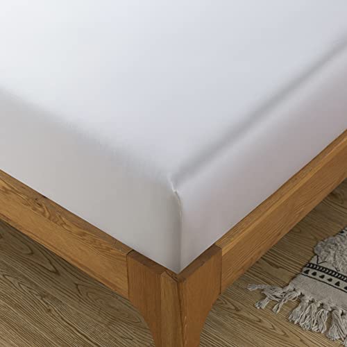 PHF Kühlendes Spannbetttuch Aus 100 % Bambus – Queen Size, Salbeigrün, 99x190 Cm, 40 Cm Tiefe