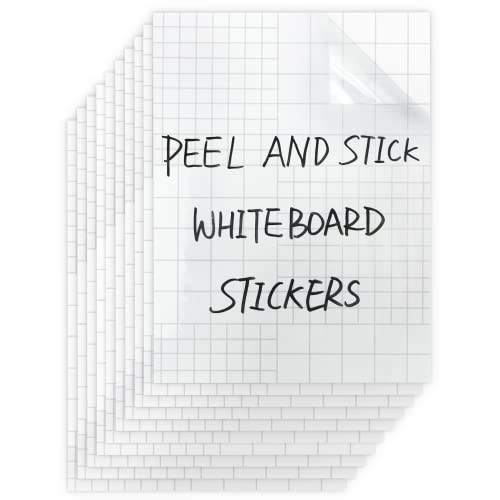 Image of T&W SAME FILM Clear Dry Erase Board Paper-Whiteboard For Fridge-Clear Contact Paper Sheets For Wall-Adhesive Sticker For Desk /Refrigerator /Office /Classroom /Wallpaper(8.27''X11.69''X10 Pcs)