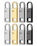 GrueGard Metall Reißverschluss Zipper Ersatz, Abnehmbar Zipper Pull für Reißverschluss Anhänger Reparatur Set für Rucksack Jacke DIY Geldbörse Kleider Jeans (Multi Color, 2.9cm*8)