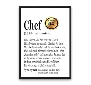 PURESIZE Chef Definition Poster für Büro