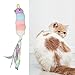 TITA-DONG Hanging Door Interactive Cat Toys, Retractable Cat Feather Toys, Self Play Retractable Hanging Interactive Cat Feather Toy Cat Teasing Toys with Elastic Rope Ringing Bell