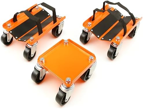 PEAKTOW PTT0102 Heavy Duty 1500Lbs V-Slide Snowmobile Dolly Set with Rubber Pad