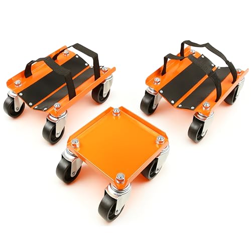PEAKTOW - PEAKTOW PTT0102 Heavy Duty 1500Lbs V-Slide Snowmobile Dolly Set with Rubber Pad