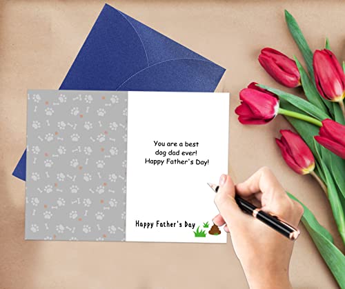 Facraft Funny Fathers Day Card For Dog Dad Fathers Day Cards From Dog,Happy Fathers Day Card For Dog Dad,Best Dog Dad Greeting Card For Father From Daughter Son Wife Funny Dog Card With Envelope #TOP5