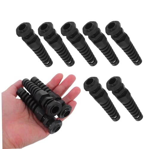 Gadpiparty 10pcs Nylon Cable Gland Joint Strain Relief Connector for Wire Adjustable Design for Industrial Automation Twist Resistant for Reliable Performance