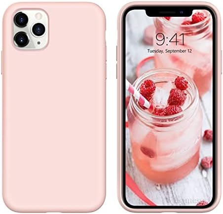 DOMAVER iPhone 11 Pro Case Liquid Silicone, Soft Gel Rubber Case with Microfiber Lining Cushion, Shockproof Phone Cases for iPhone 11 Pro 5.8 Inch, Brown