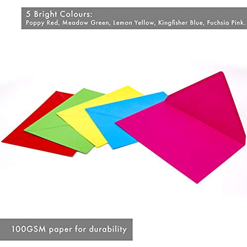 Pukka Pad, Pukka Post & Packaging Gummed Envelopes - Pack of 25, Ready-to-Seal, Durable 100GSM Postal Envelopes for Letters, Invitations, and Other Mail - 114 x 162mm, Size C6, Brights - Image 5