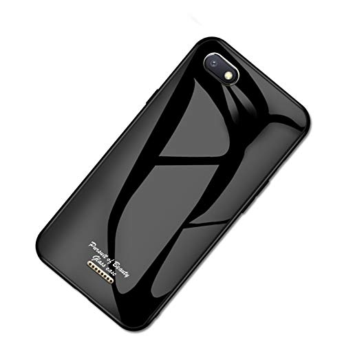 Logement Xiaomi Redmi 6A noir avec coque de remplacement arrière en verre et TPU de protection