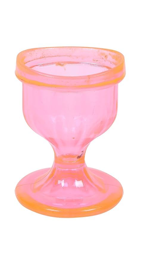 Image of QimacPlus Premium Glass Eye Wash Cup for Gentle and Effective Eye Cleansing - Engineered for Superior Comfort, Smooth Edges, Eye-Shaped Rim, Snug Fit - Includes Storage Container (Set of 1) (Pink)
