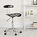Flash Furniture Elliott Vibrant Black and Chrome Swivel Task Office Chair with Tractor Seat