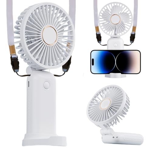 houscly Portable Handheld Mini Fan For Summer Travel, hand held Personal Makeup Lash Fan With 3 Speed, USB Rechargeable Battery,Suitable For Multiple Scenarios