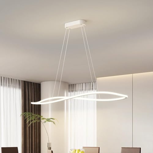 Chandelier linéaire géométrique réglable et dimmable avec télécommande 100cm - 5
