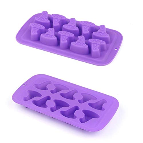 Molde de silicona, moldes de praliné de Halloween, molde para hornear con forma, decoración de pasteles, utensilios de cocina molde para hornear 2 piezas