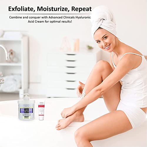 Advanced Clinicals Skin Clearing Body Serum Exfoliating Skin Care Lactic Acid Lotion Smooths Rough Skin Bumps For Softer Skin Complexion, Keratosis & Pilaris, Fragrance Free Exfoliator, Large 8 Fl Oz #TOP5