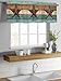 Western Valances Curtain for Kitchen Cafe, Farm Country Iron Star on Wood Board Window Valance 1 Panel Short Curtains 42