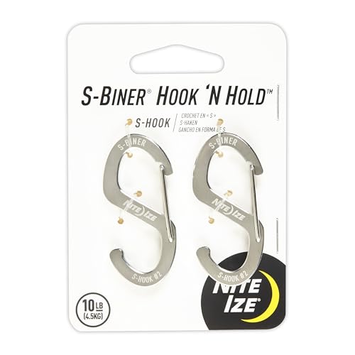Nite Ize S-Biner Hook 'N Hold en Acier Inoxydable Premium Durable